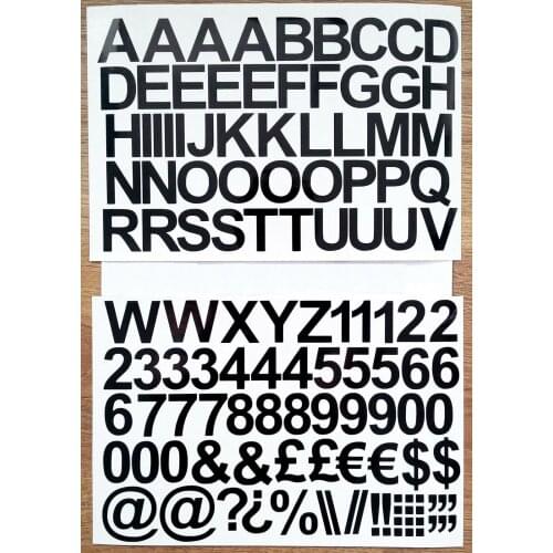1", 2", 3" SELF ADHESIVE VINYL LETTERS & NUMBERS UPPER STICKERS CAR STICKER