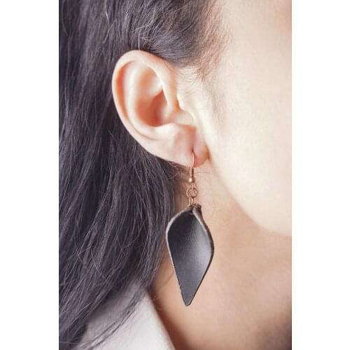 Handmade Genuine Leather Earrings Fashion Authentic Women Jewellery Accessory Stylish Desing High Quality Gift - ES-9005
