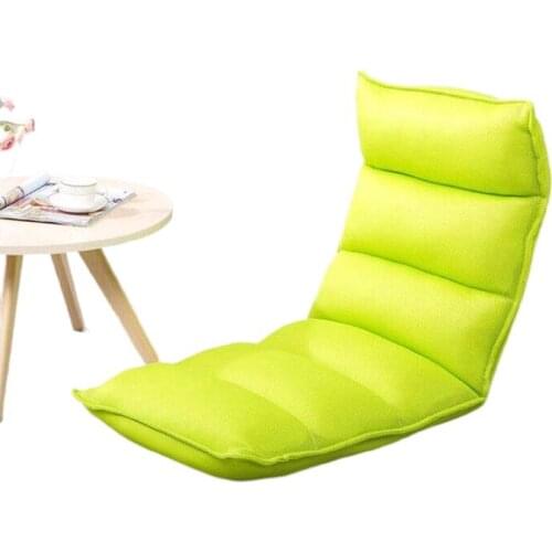 Lazy Lounge Sofa Floor Chair Foldable Adjustable Backrest Chairs Gaming Couch-beds Sleeper Relaxing Grid Little Sofa Furniture
