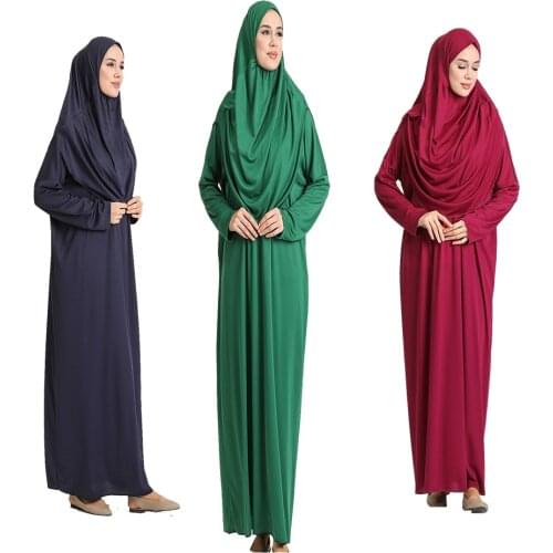 5 Color Turkey Muslim Prayer Garment Dress Women Hijab Long Abaya Dresses Islamic Clothes Full Cover Prayer Prayer Musulman Jurken Abayas