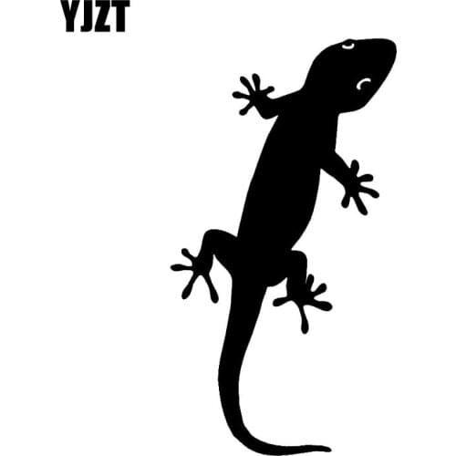 YJZT 7*12.9CM Coolest Gecko Lizard Decor Car Stickers Vinyl Accessories C12-1060