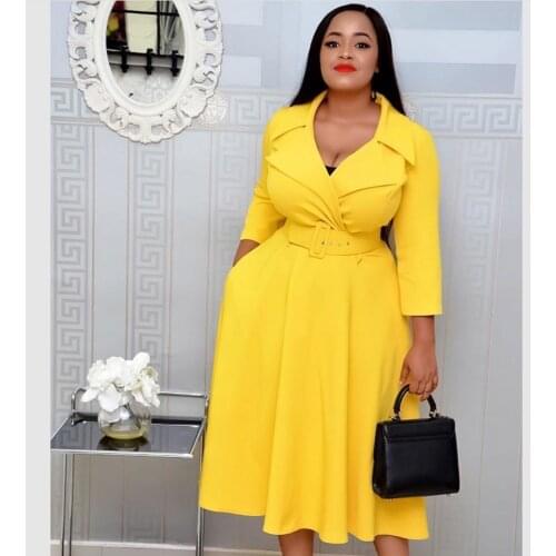 African Dress Sexy Bandage Ball Gown Dress Women Spring Casual Notched Elegant Slim High Waist Office Long Party Dress Vestidos