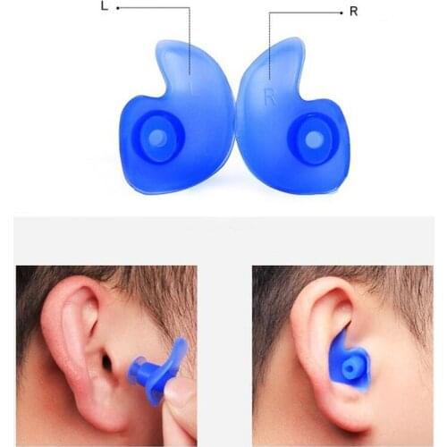 1Pair Soft Silicone Spiral Ear Plug Waterproof Surf Swimming Showering Anti-Noise Earplug for Adult Diving Random Color