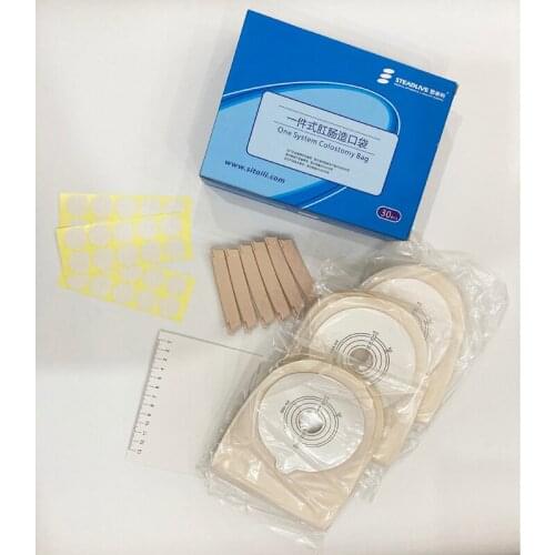 30pcs/lot Medical Economical Drain valve Colostomy Bags for Adults One-piece system Ostomy Pouch Clip Closure Cut-to Fit 25-55mm