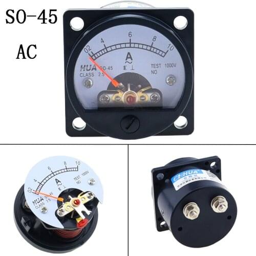 SO-45 AC Analog Ammeter 1A 2A 3A 5A 10A 15A 20A 30A 50A etc, Pointer meter/Current Meter/Panel Meter
