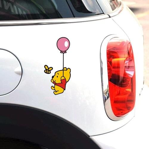 Aliauto Car Accessories Lovely Cartoon Take A Balloon Auto Sticker and Decal for Ford Focus Vw Golf Kia Lada