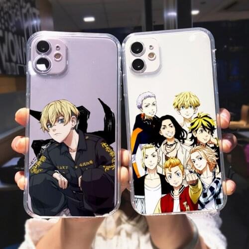 Tokyo Revengers Manjiro Sano Phone Case For iPhone 12 11 Pro MAX XS XR 7 SE2020 X 8 6Plus Hot Anime Clear Soft TPU Cover Fundas