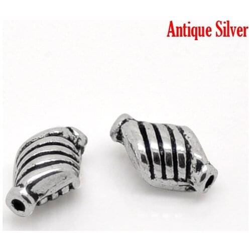 Doreen Box 60PCs Screw Pot Spacers Beads 6 x 10mm (B00440)