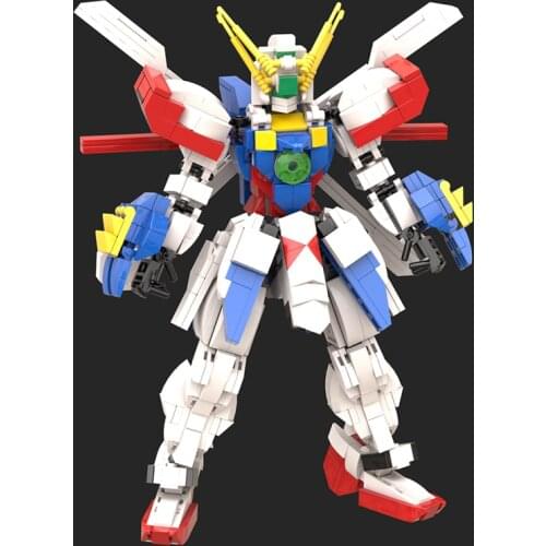 Anime Figure Building Blocks Toys For Children 24cm GUNDAM Action Figure Model Assembling Bricks Cartoon Robots Warrior Doll