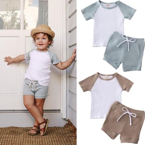 US Newborn Kids Baby Boys Gilrs Summer Tops T-shirt Pants Shorts Outfits Clothes
