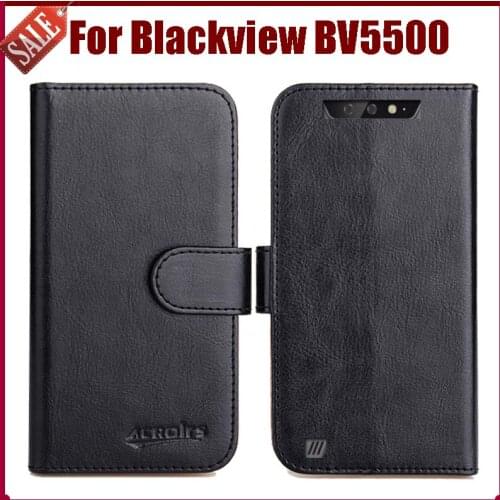 Hot Sale! Blackview BV5500 Case New Arrival 6 Colors High Quality Flip Leather Protective Cover For Blackview BV5500 Case
