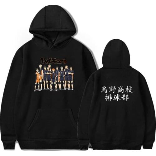 Hot Sale Anime Haikyuu Hoodie Women Men Sweatshirt Harajuku Fashion Karasuno High School Pullover Jacket Casual Tracksuits full