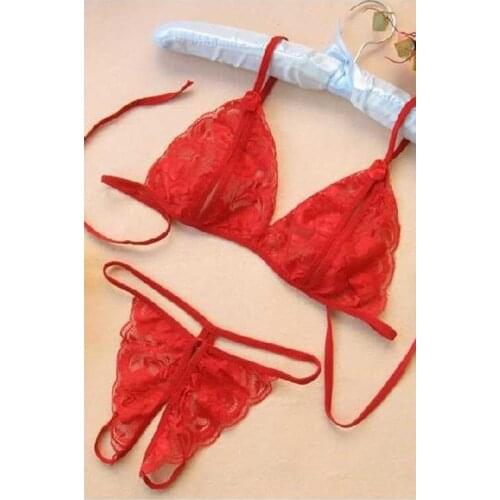 LOOK FOR YOUR WONDERFUL NIGHTS WITH ITS STUNNING Womens ELEGANT WOMENS lingerie Red Lace Fancy Set FREE SHIPPING