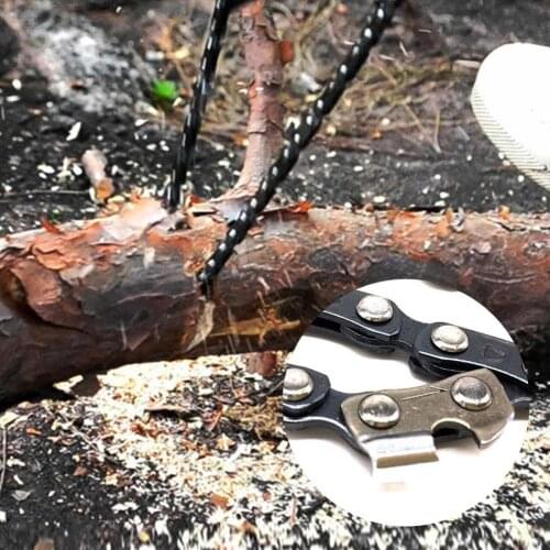 24 inch Pocket Hand Chainsaw Heavy duty Manganese Survival Wire Saw Camp Hike Outdoor Hunt Fish Tool Cut Cutter Wood Forest