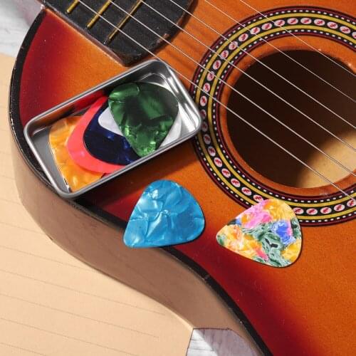10Pcs Guitar Picks Plectrum Celluloid Ukulele Pick Stringed Musical Instruments Bass Acoustic Guitar Accessories