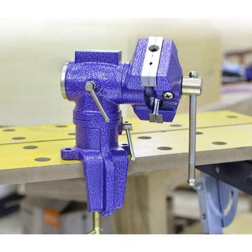 Table Vise Swivel Base Clamp Jaw Work Bench Vise Clamp Milling Metalworking Vice Tools 360 Degree
