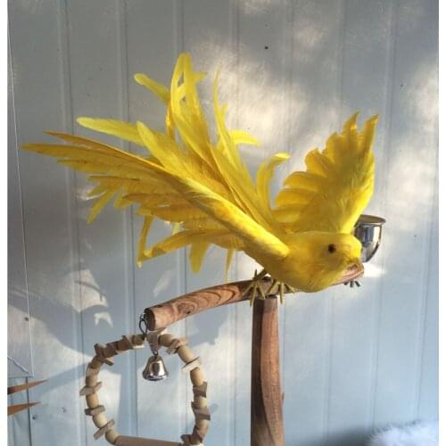New creative simulation yellow bird model toy polyethylene & furs wings bird gift about 45cm 1620