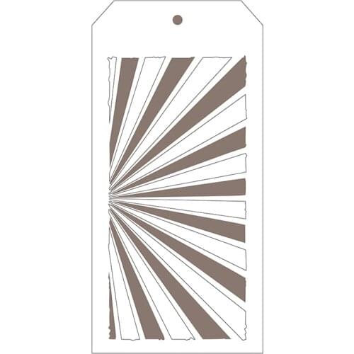 2021 New Label Tag Plastic Stencil For DIY Craft Making Rainbow Stripes Card Paper Scrapbooking No Metal Cutting Dies and Stamps