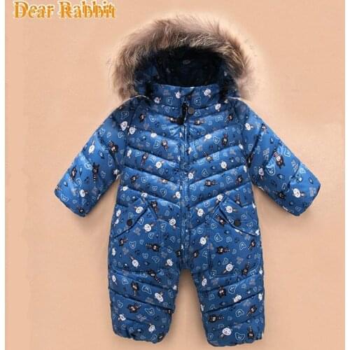 -30 Russian NEW Winter Snowsuit 2020 Boy coat Baby Girl Clothes 90% Duck Down Jacket Outdoor Infant Kids velvet Jumpsuit 0-4 Yrs