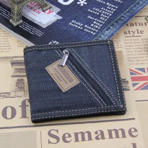 New Arrival Causal Mens Canvas Wallet Short Designer Men Wallets Teenagers Zipper Coin Purse Credit Bank Card Case Holder