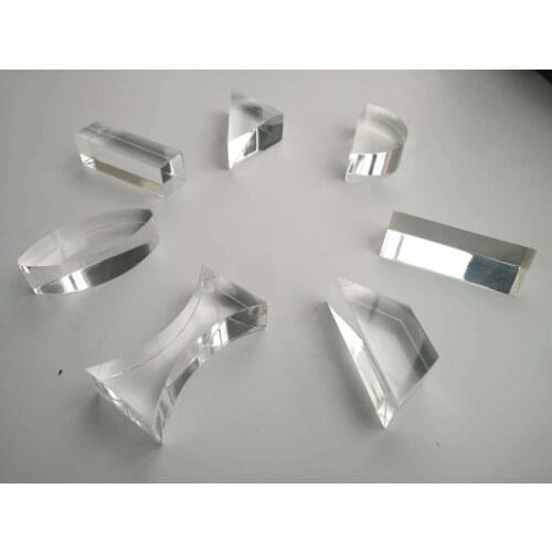 1PCS Plexiglass Optical Lens Brick Acrylic Lens Scientific and Educational Experiment Optical Glass Concave Convex Lens