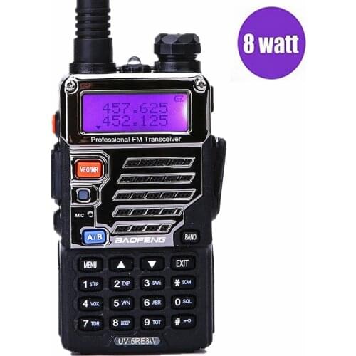 Baofeng UV-5RE 8 watts High Power walkie talkie 10 km long range 1800mAh Battery powerful outdoor Two Way Radio uv5re for hiking