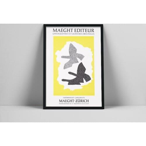 Georges Braque Maeght poster, Braque exhibition print, Fauvism print, cubism, Georges Braque print, Exhibition posterExhibition