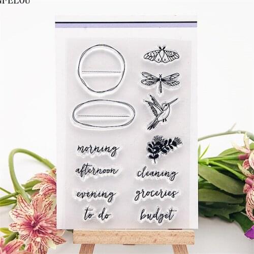 PANFELOU Butterfly dragonfly Transparent Silicone Rubber Clear Stamps cartoon for Scrapbooking/DIY Easter wedding album