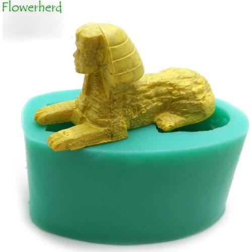 DIY Sphinx Silicone Mold Chocolate Mold Egyptian Style Cake Decoration Mummy 3D Fondant Cake Mold Resin Mould Soap Making Kit