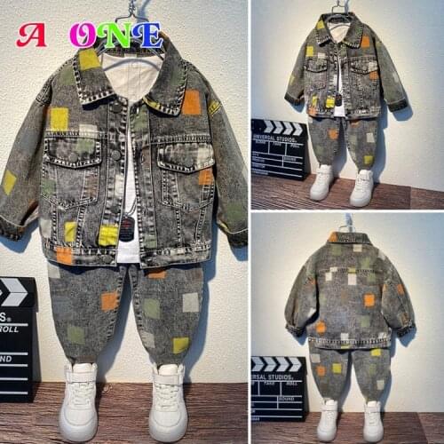 Spring Autumn ChildrenS Set Fall Clothes For Boys Baby Clothing Jacket + Pants 2 Pcs Set Fashion Streetwear 2T To 10Yrs