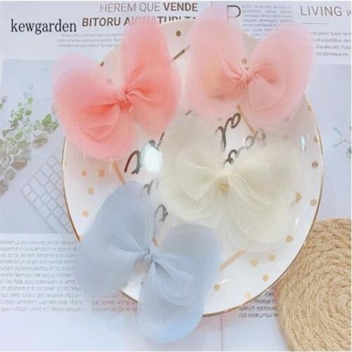 Kewgarden Girls Chiffon Organza Bowknot Hairpins Hairbow Barrettes Hairclip Headwear Accessories 2Pcs