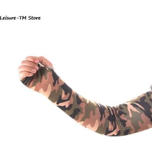 1 Pair Sports Arm Sleeves On Hand Sun UV Protection Cycling Fishing Running Ice Silk Long Tattoo Sleeve Anti-Sunburn Cuff Cover