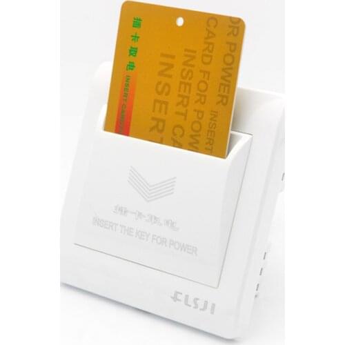 1PCS High Grade 86x86 cm Hotel Card Switch 220V/30A ,energy saving switch,Insert Key for power,15 second Time Delay