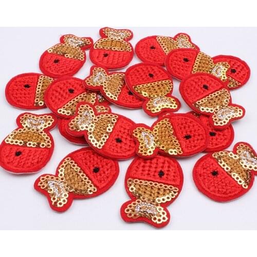10Pcs Embroidery Cloth Laminate Goldfish Animal Cute Small Fish Factory Direct Sale High-end Embroidery Patch Paste 2.7 Cm * 4cm