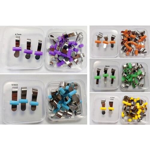 20pcs/Lot Dental Matrix Band Tofflemire Matrice Stuck SS Rubber Retainer Preformed Composite Forming Sheet