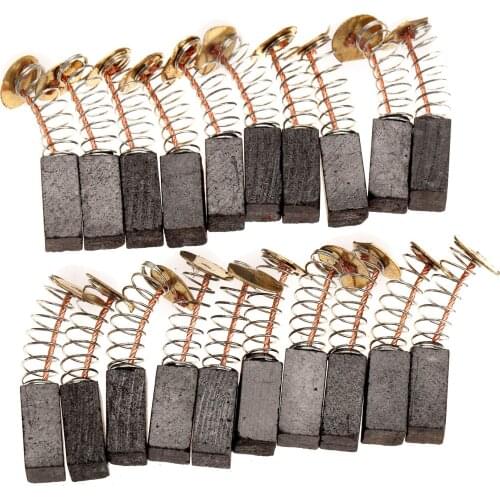 20Pcs/10Pair Mini Drill Electric Grinder Carbon Brushes Spare Parts For Electric Motors Dremel Rotary Tool 6x6x6.5mm Power Tool
