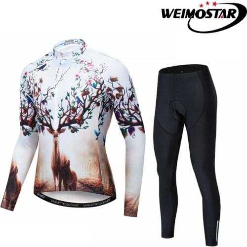 2019 Winter Men Long Sleeve Cycling Clothing Mtb Road Breathable Cycling Jersey Sets Quick Dry Ropa Ciclismo Bicycle Jersey