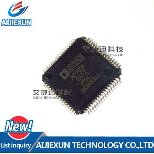 1Pcs AD7606BSTZ LQFP64 8-/6-/4-Channel DAS with 16-Bit,Bipolar Input,Simultaneous Sampling ADC in stock 100%New and original