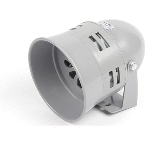 DC12V/DC24V/AC110V/ 220VAC Gray MS-290 Mini Plastic Industrial Alarm Sound Motor Siren 130dB