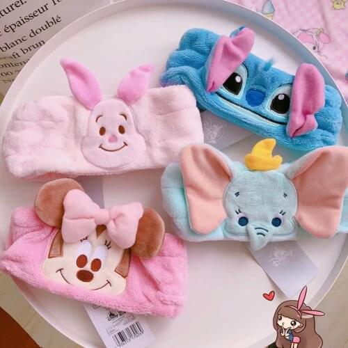 Disney Cartoon 3D Elastic Hairband Daffy Bear Dumbo Stella Rabbit Headband Face Makeup Headband For Female