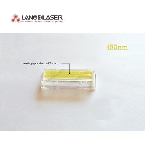 480nm IPL filter for spot size 40*8 crystal , changeable filter , IPL laser optic filters , sapphire IPL filter