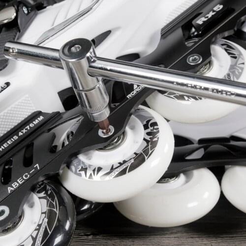 Functional Handy 4mm Silver Hexagonal Inline Roller Skate T-Handle Allen Wrench Use for Roller Skate Hex Key Tool Accessory