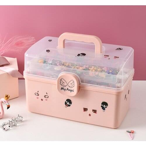 Childrens Hair Accessories Storage Box Girl Baby Rubber Band Headdress Desktop Finishing Dressing Artifact Jewelry Organizer