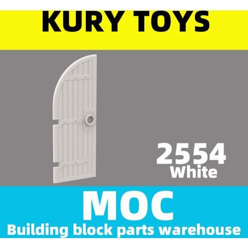 Kury Toys DIY MOC For 2554 printed parts Building block parts For Door 1 x 3 x 6 Curved Top for Door-Window