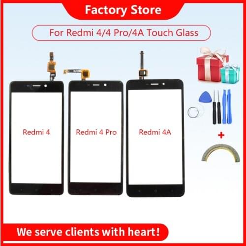 5.0'' Mobile Touch Screen For Xiaomi Redmi 4A Redmi 4 pro Front Touch Glass Screen Glass Digitizer Panel Lens Sensor Tools