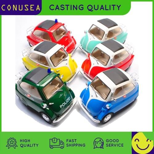 1:18 BMW Isetta Alloy Car Model Mini Simulation Car Vehicles Decoration Collection Gift Toy Die Casting Model Boy Toy Children