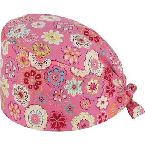 Fashion cotton scrub hats unisex nursing scrub hat adjustable beauty dentist salon care shop scrub caps