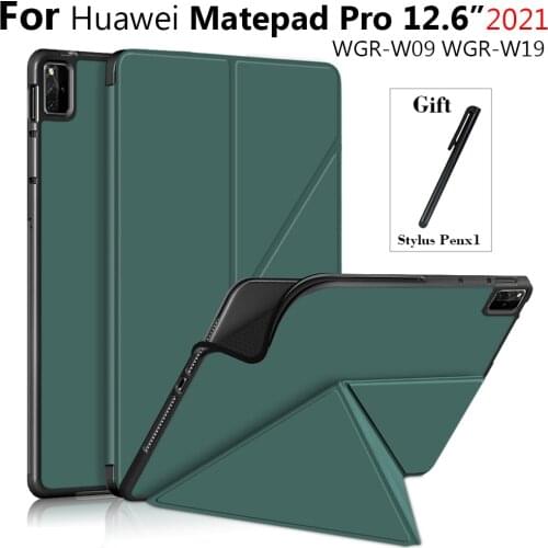 For Huawei MatePad Pro 12.6 inch 2021 Gligle Auto-Sleep/Wake Soft TPU Case For Huawei MatePad Pro 12.6 Cover Case+Stylus Pen