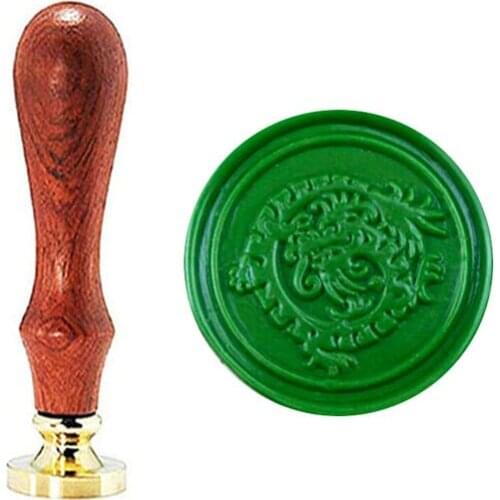 Signature Custom,Dragon Wax Seal Stamp Wedding Invitations Vintage Gift Rosewood Handle Custom Picture Letter Set Kit