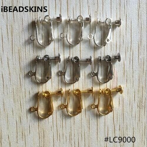 Wholesale 15x16mm 100pcs/lot Screw Ear Clip Jewelry Findings